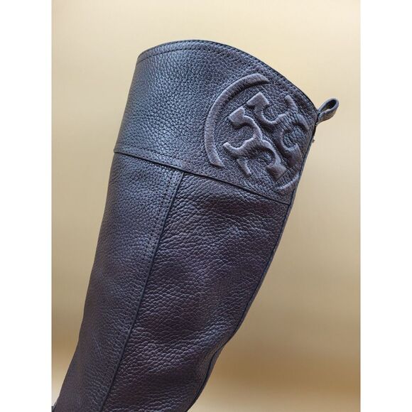 Tory Burch Marlene Coconut Brown High Boots Booties Size US 7 Riding Equestrian‎ - Picture 7 of 9